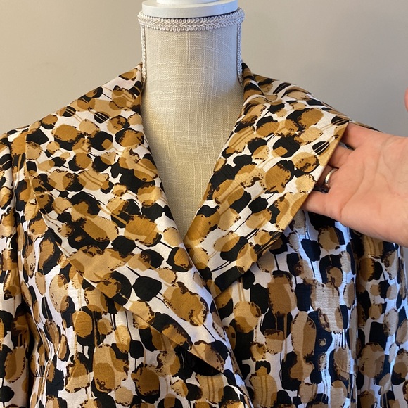 Le Suit women’s animal print jacket / blazer  cropped shawl lapel size 14 🌹 - Picture 3 of 10